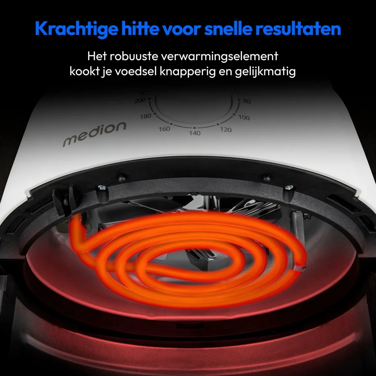 Medion L Airfryer P30 4,7L - 1500W - Wit
