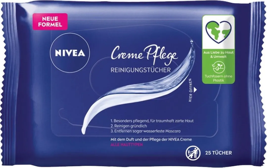 NIVEA Cream Care Reinigingsdoekjes - 6x25 Stuks