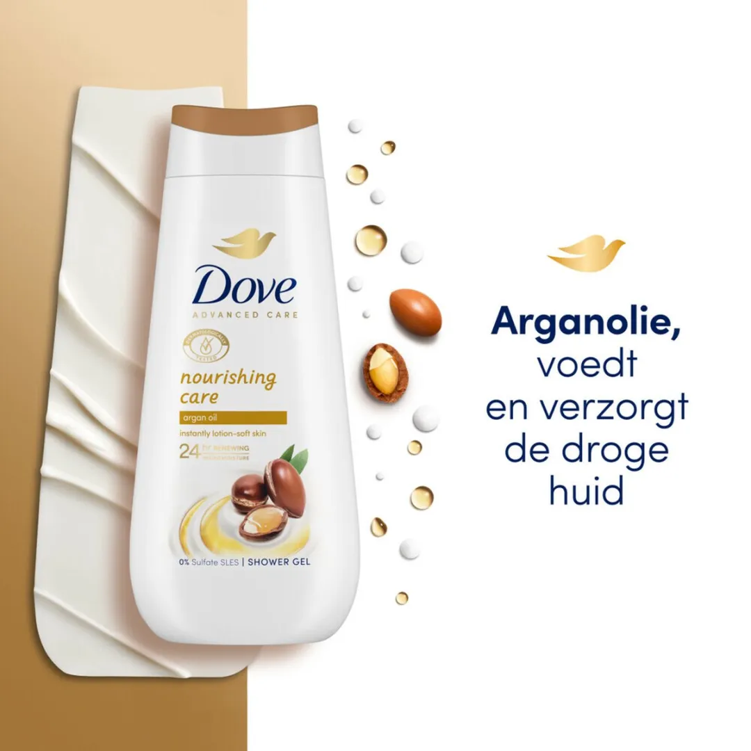 Dove Nourishing Care Douchecrème 225ml - afbeelding 6 van 6