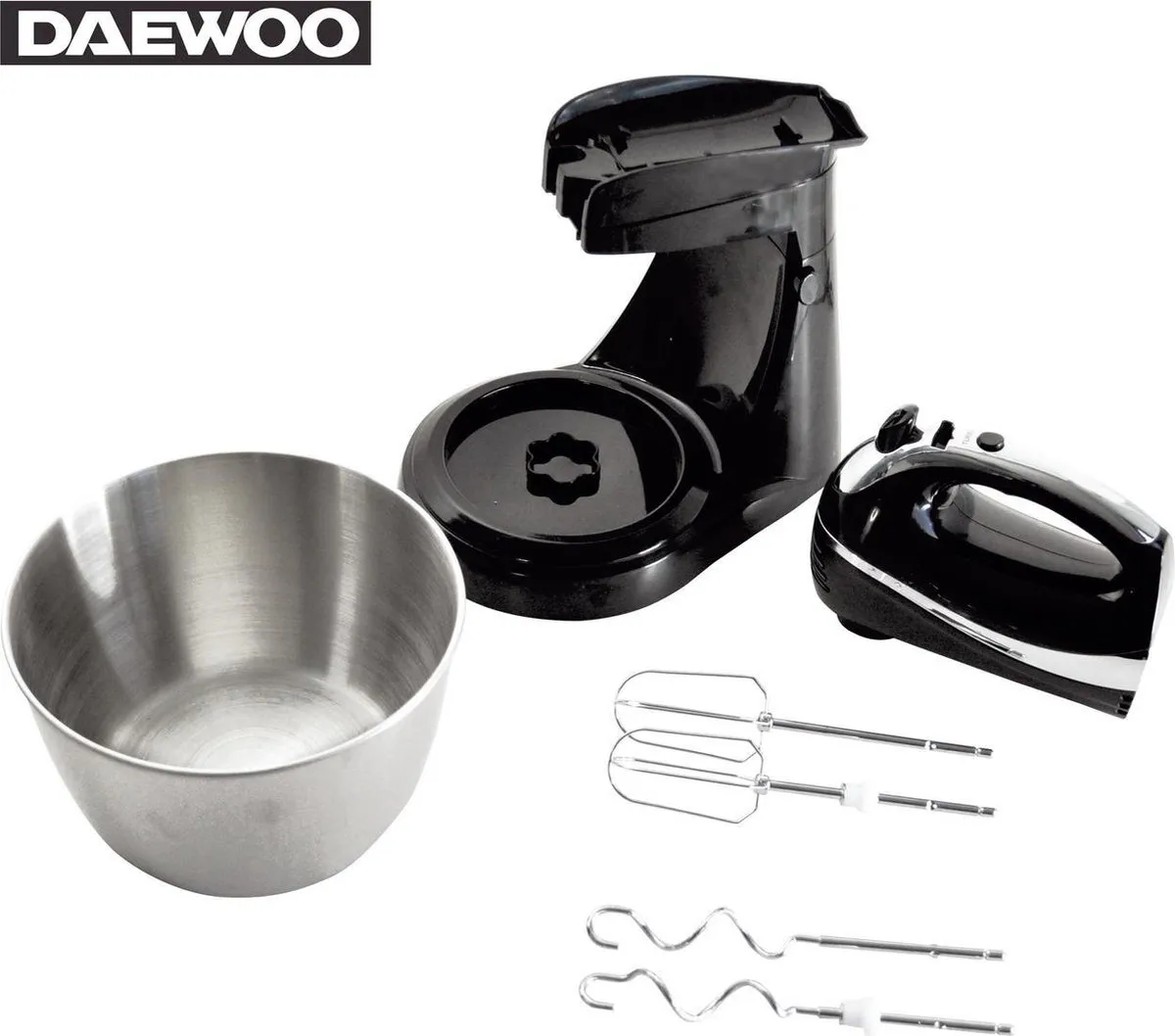 Daewoo SYM-1472 Handmixer met kom - 300W - 5 standen - Staal