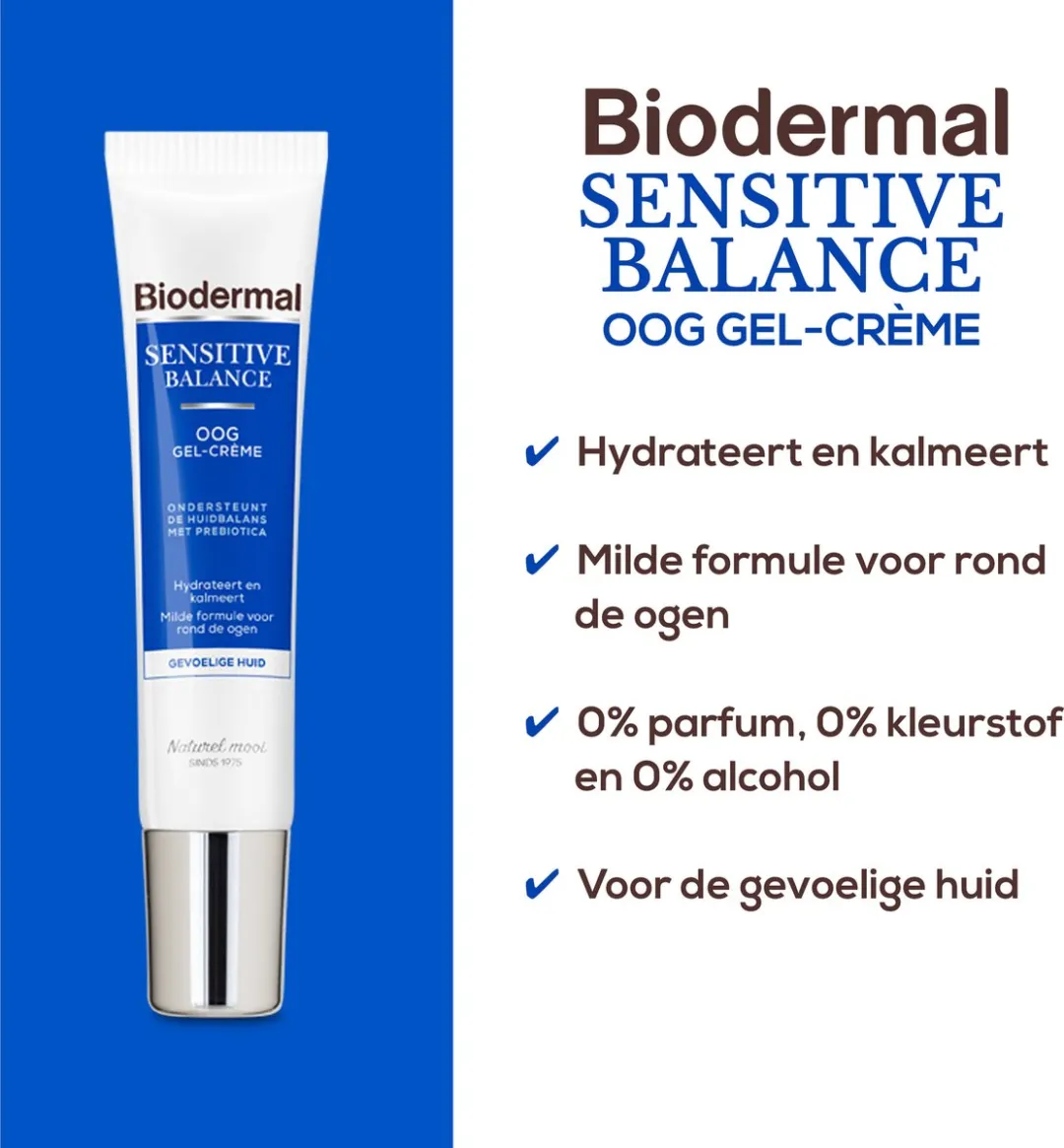 Biodermal Sensitive Balance Oog Gel-Crème 15ml