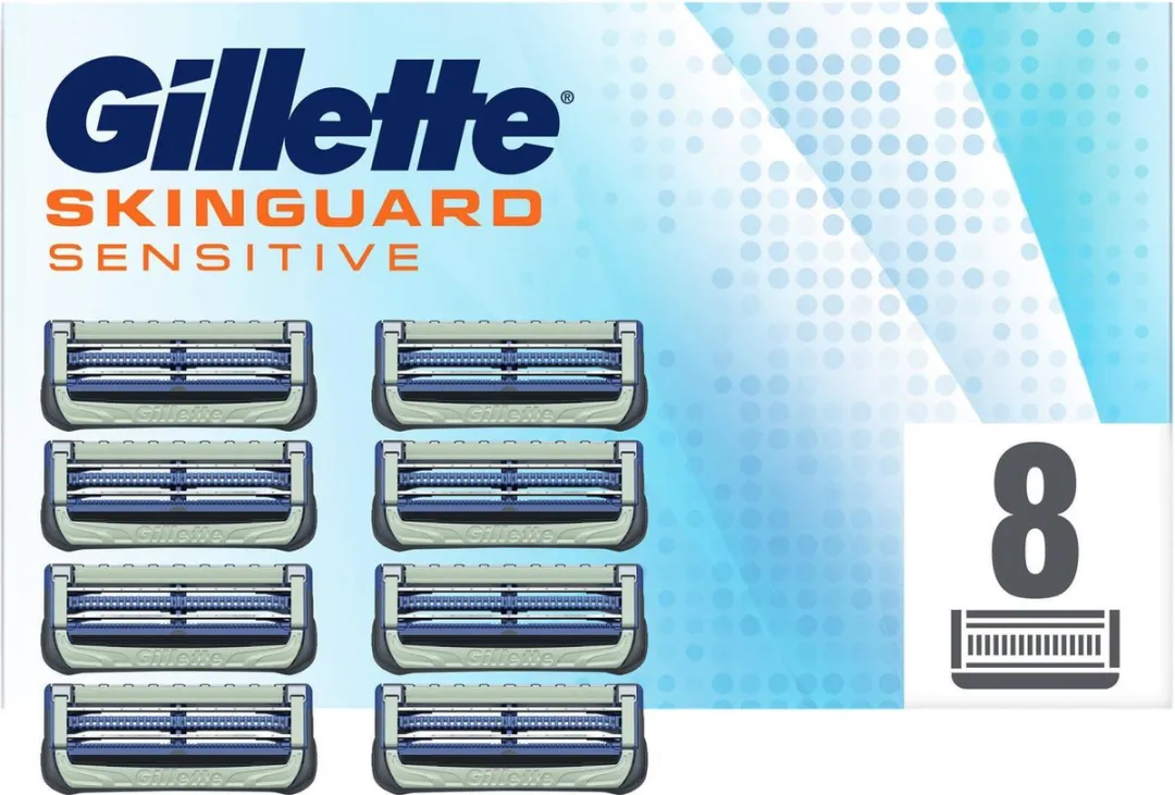 Gillette Skinguard Sensitive Aloë Vera Scheermesjes 8 Stuks - 5 Bladen