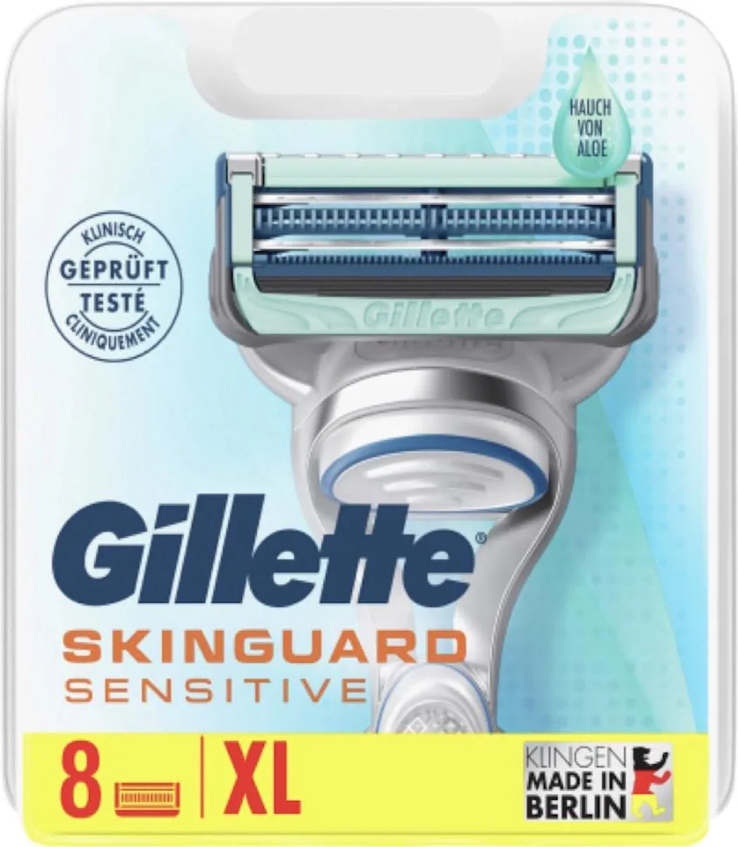 Gillette Skinguard Sensitive Aloë Vera Scheermesjes 8 Stuks