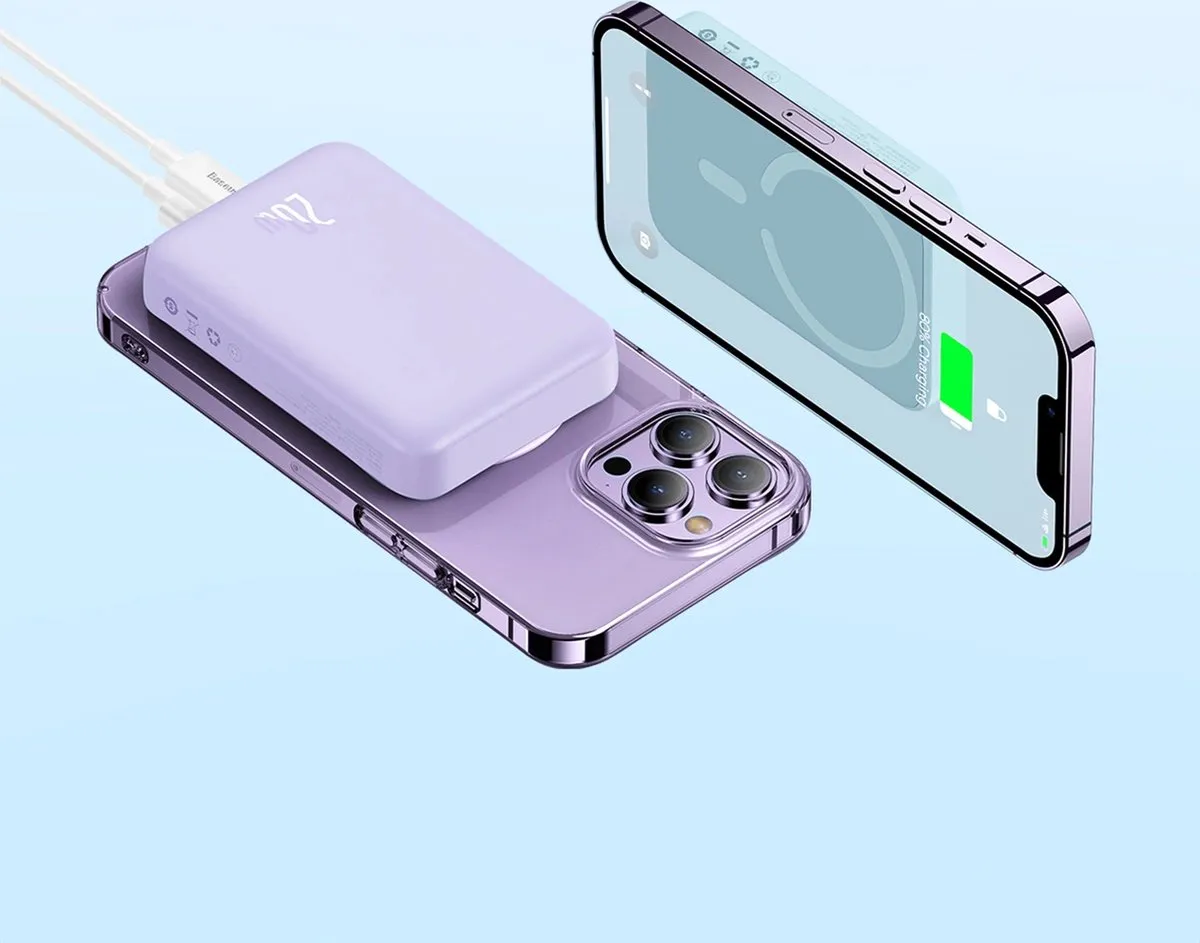 Baseus Megattach 10000 Powerbank - 20W - Paars