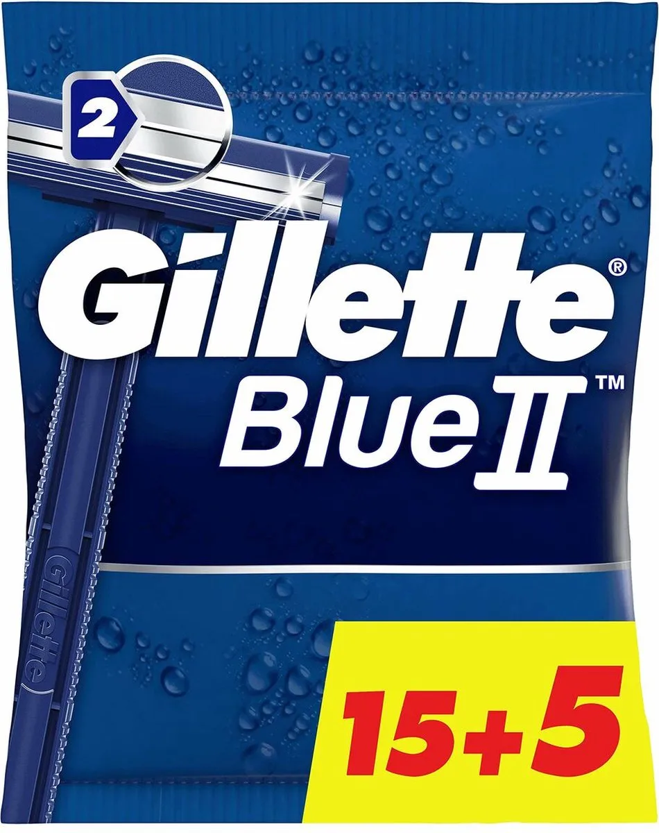 Gillette Blue II Wegwerpscheermesjes - 20 Stuks