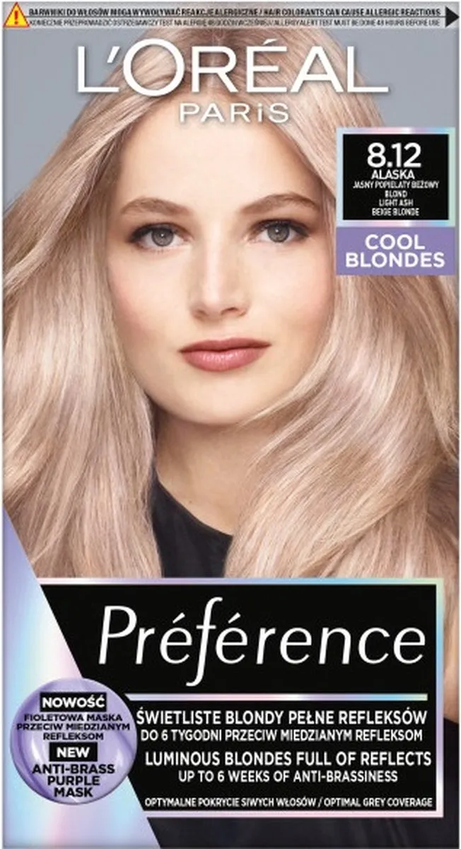 L'Oréal Paris Voorkeur Cool Blondes 8.12 Alaska Kleurspoeling 1ml