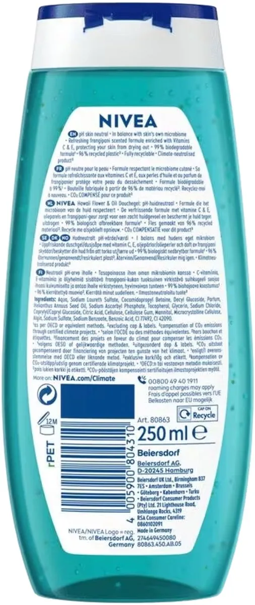 NIVEA Douchegel Hawaii Flower & Oil 250ml