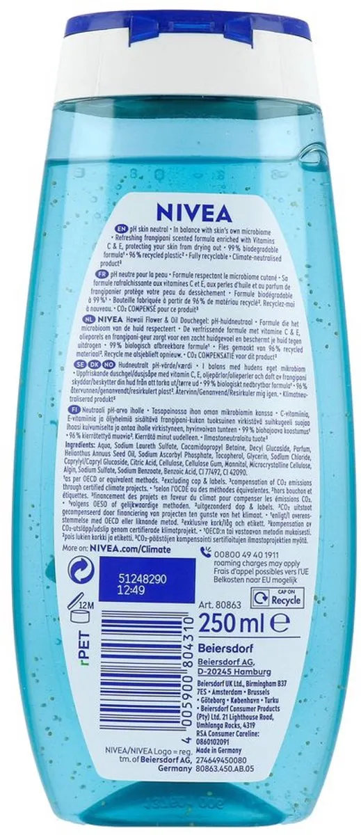 NIVEA Douchegel Hawaii Flower & Oil 250ml