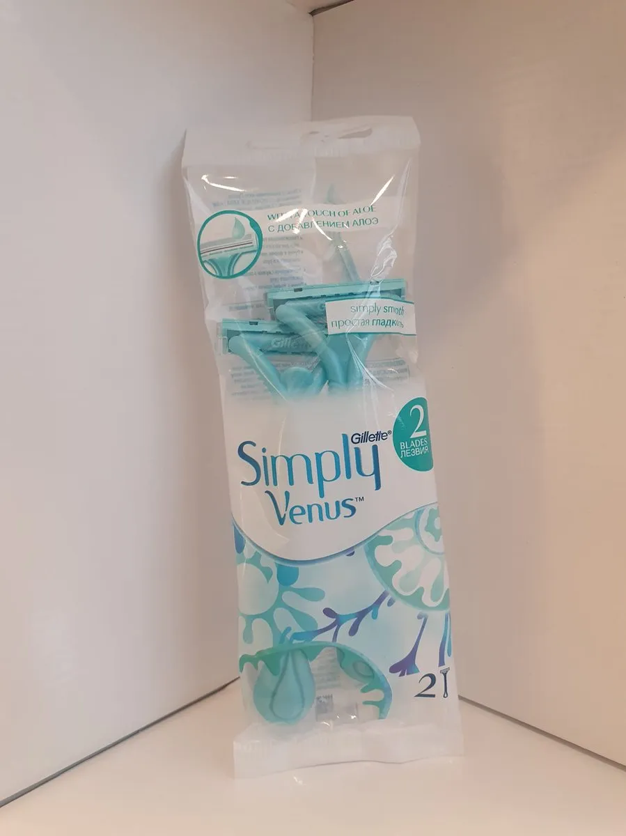 Gillette Venus Simply Travelpack Cyaan - 2 Stuks