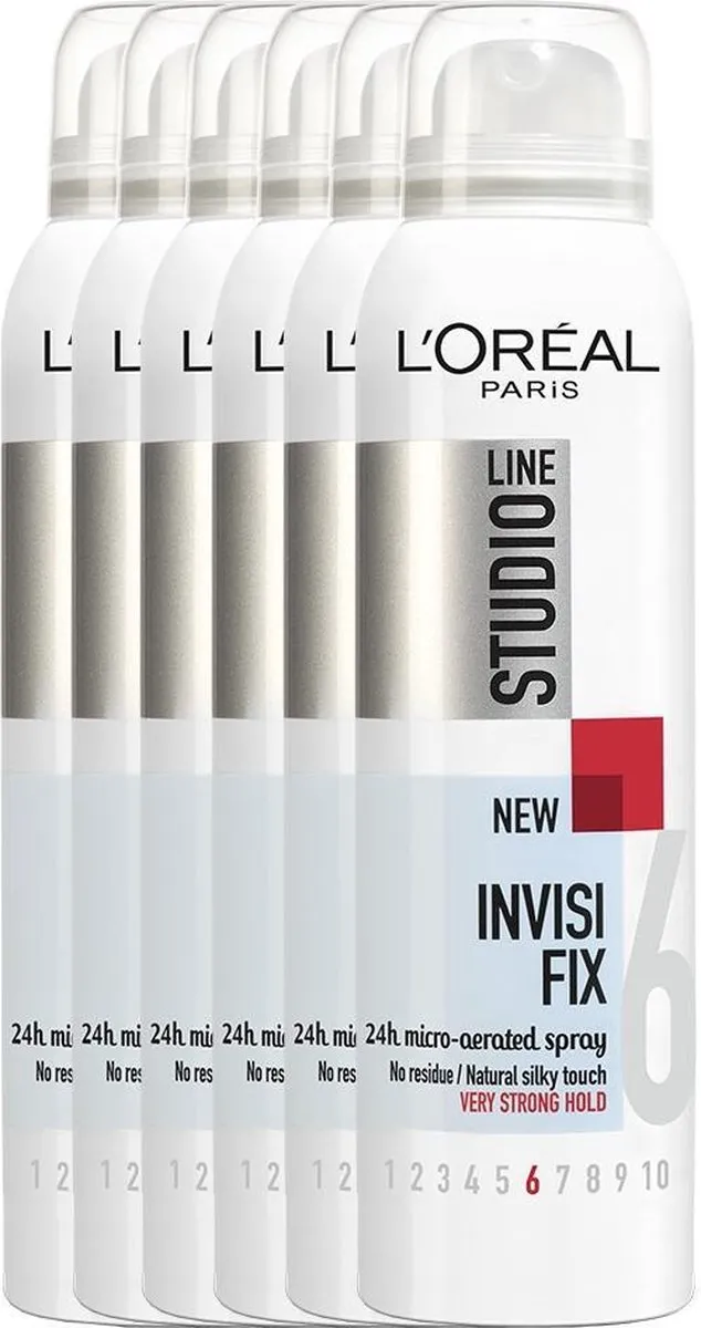 L'Oréal Studio Line Invisi Fix 24H Spray 250ml - 6 Stuks