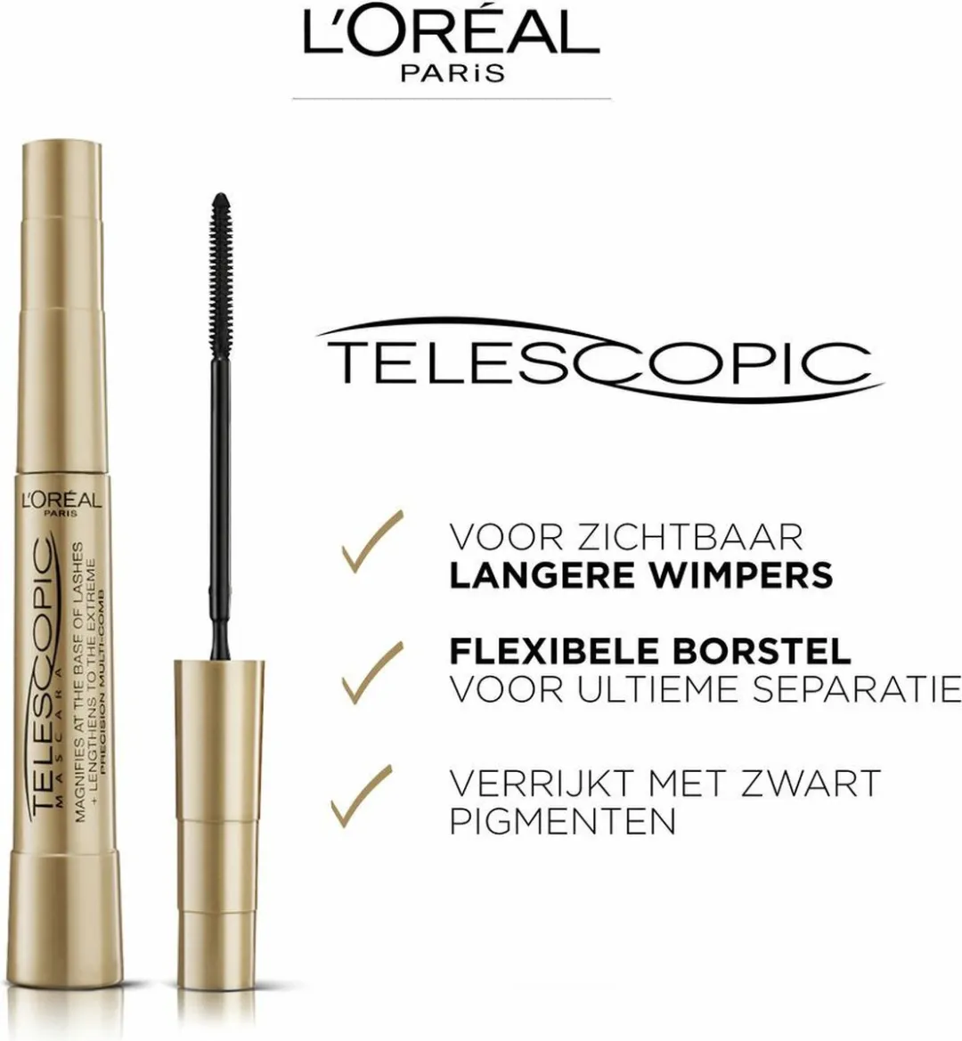 L'Oréal Paris Telescopic Mascara Zwart - 24ml - afbeelding 6 van 6
