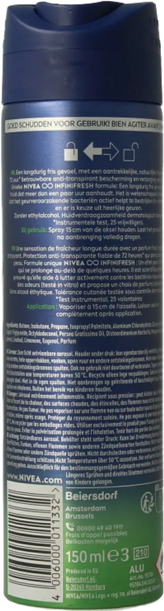 NIVEA Men Deodorant Spray Fresh Sensation 150ml - afbeelding 6 van 6