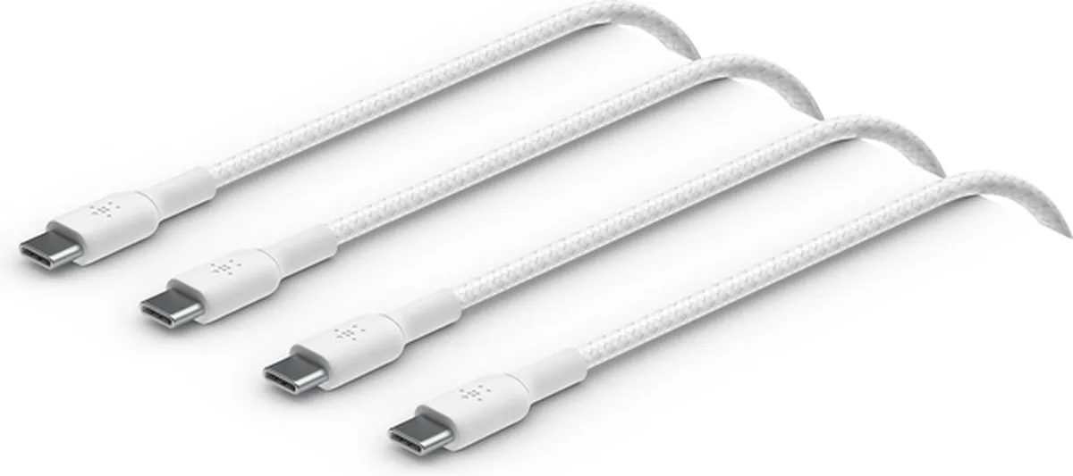 Belkin CAB004BT2MWH2PK USB-C Kabel 2m - Wit - 2 Stuks