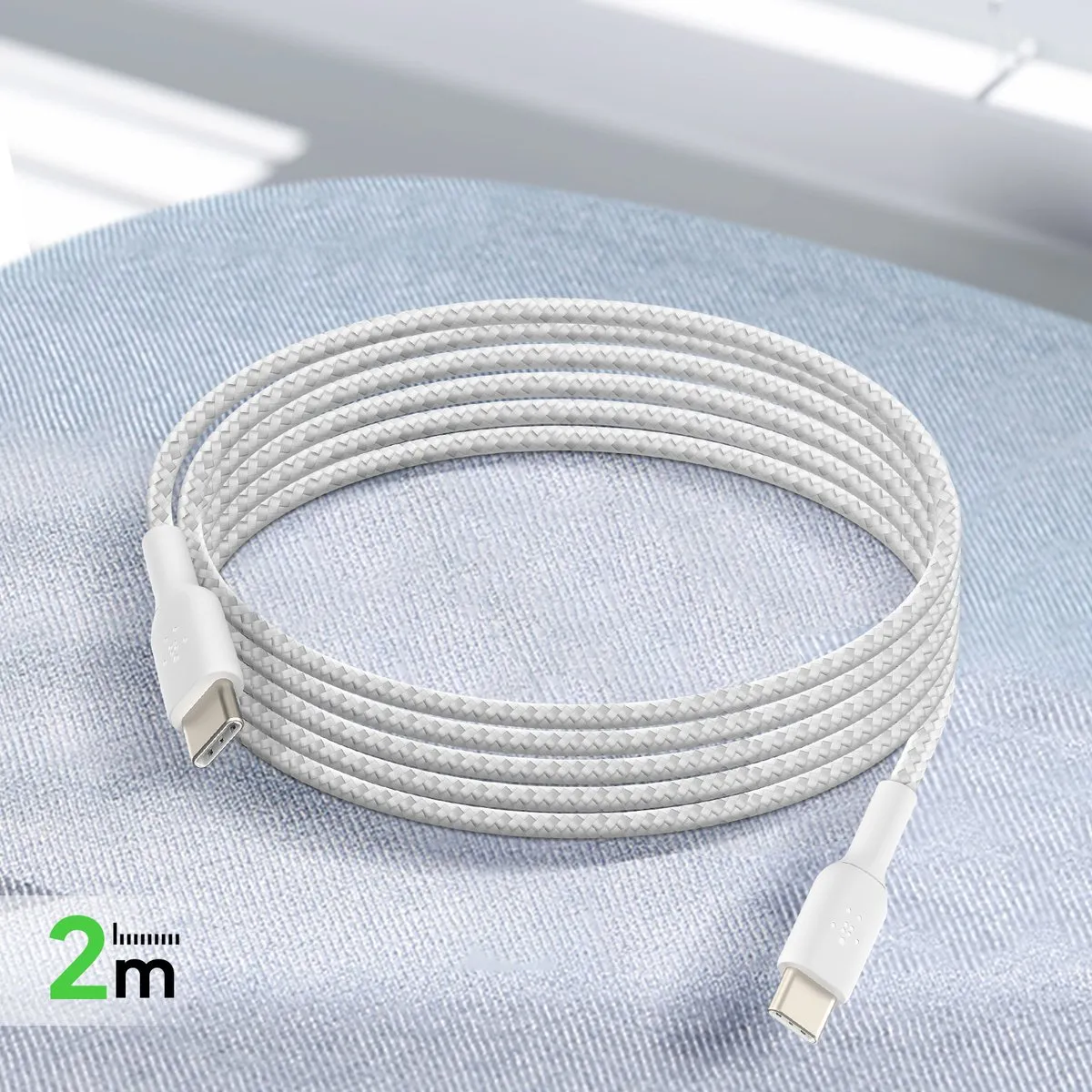Belkin CAB004BT2MWH2PK USB-C Kabel 2m - Wit - 2 Stuks