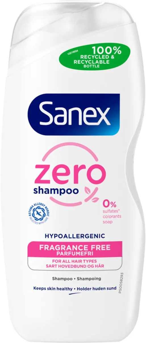 Sanex - Shampoo - Zero% Normal Hair - Milde Reiniging - 250 ml - 1 stuk
