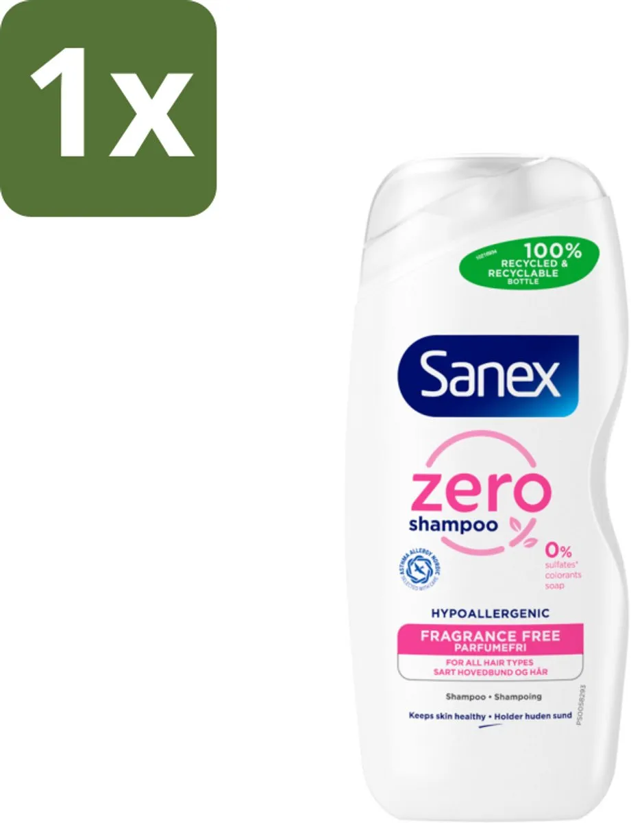 Sanex - Shampoo - Zero% Normal Hair - Milde Reiniging - 250 ml - 1 stuk