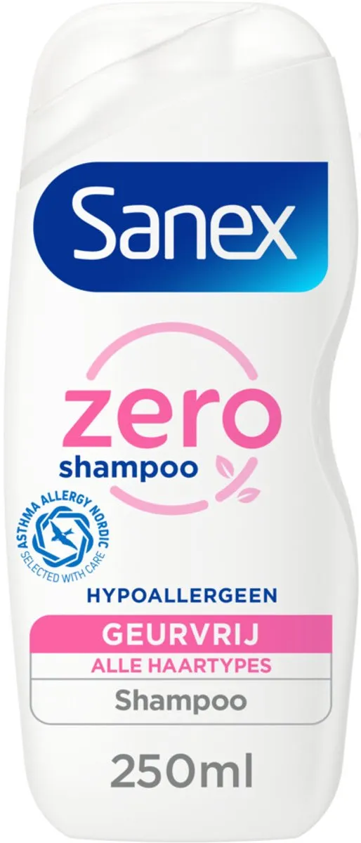 Sanex - Shampoo - Zero% Normal Hair - Milde Reiniging - 250 ml - 1 stuk