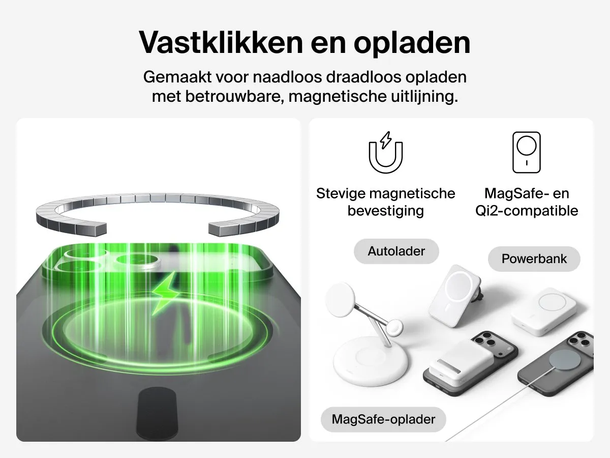 Belkin SheerForce Grip Hoesje iPhone 17 Pro - MSA035HQBK - Zwart