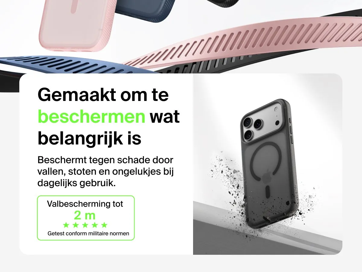 Belkin SheerForce Grip Hoesje iPhone 17 Pro - MSA035HQBK - Zwart