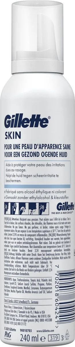 Gillette Skin Scheermousse Ultra Gevoelige Huid 240ml