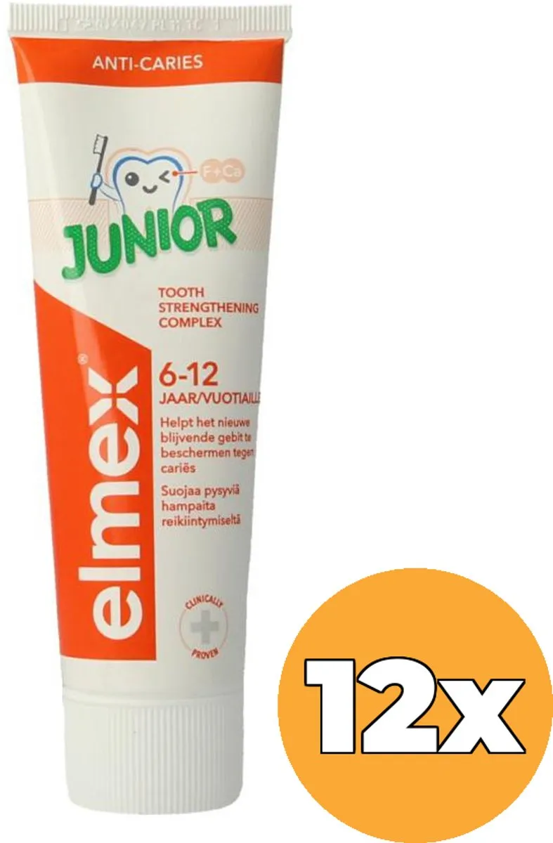 Elmex Junior Gel-Tandpasta 75ml - 12 Stuks