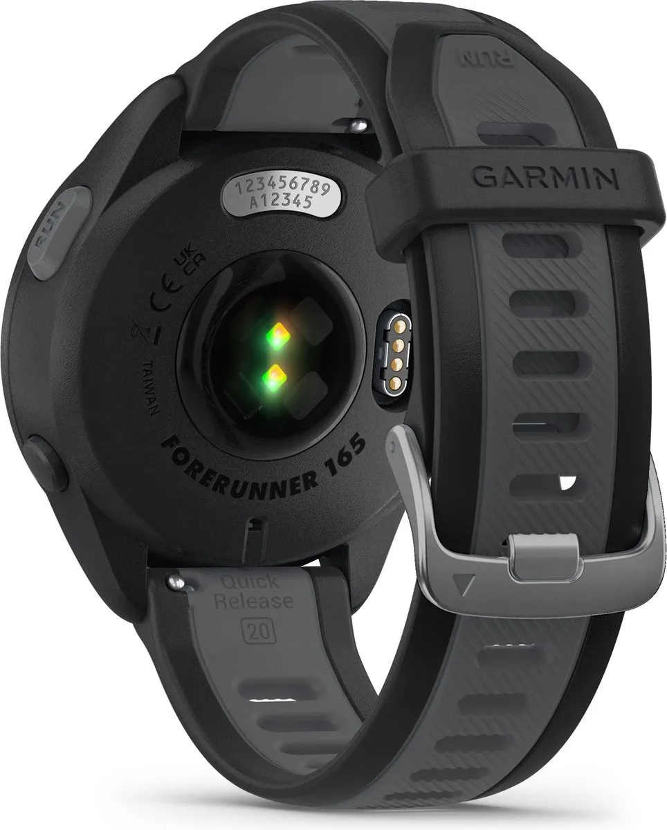 Garmin Forerunner 165 Hardloophorloge - 43mm - Zwart/Grijs