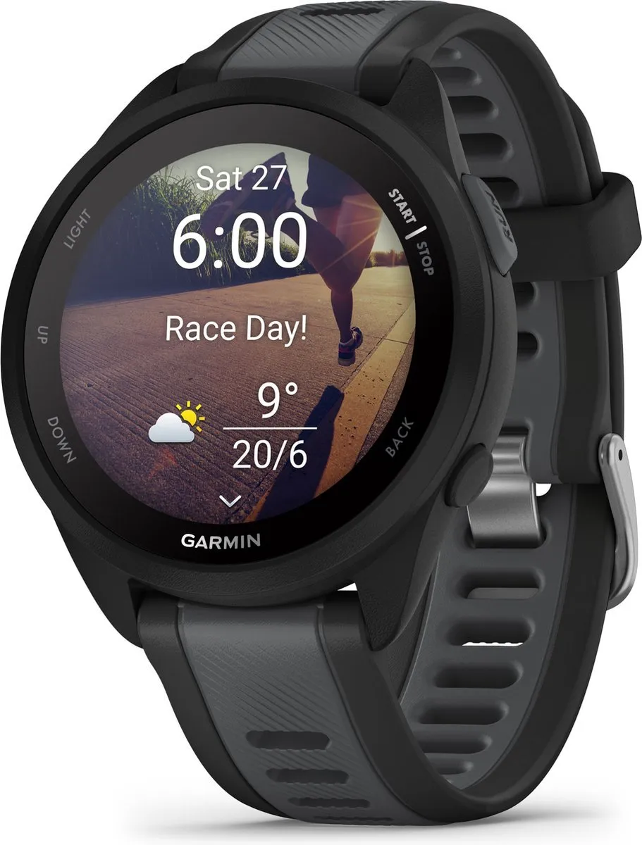Garmin Forerunner 165 Hardloophorloge - 43mm - Zwart/Grijs - afbeelding 6 van 6