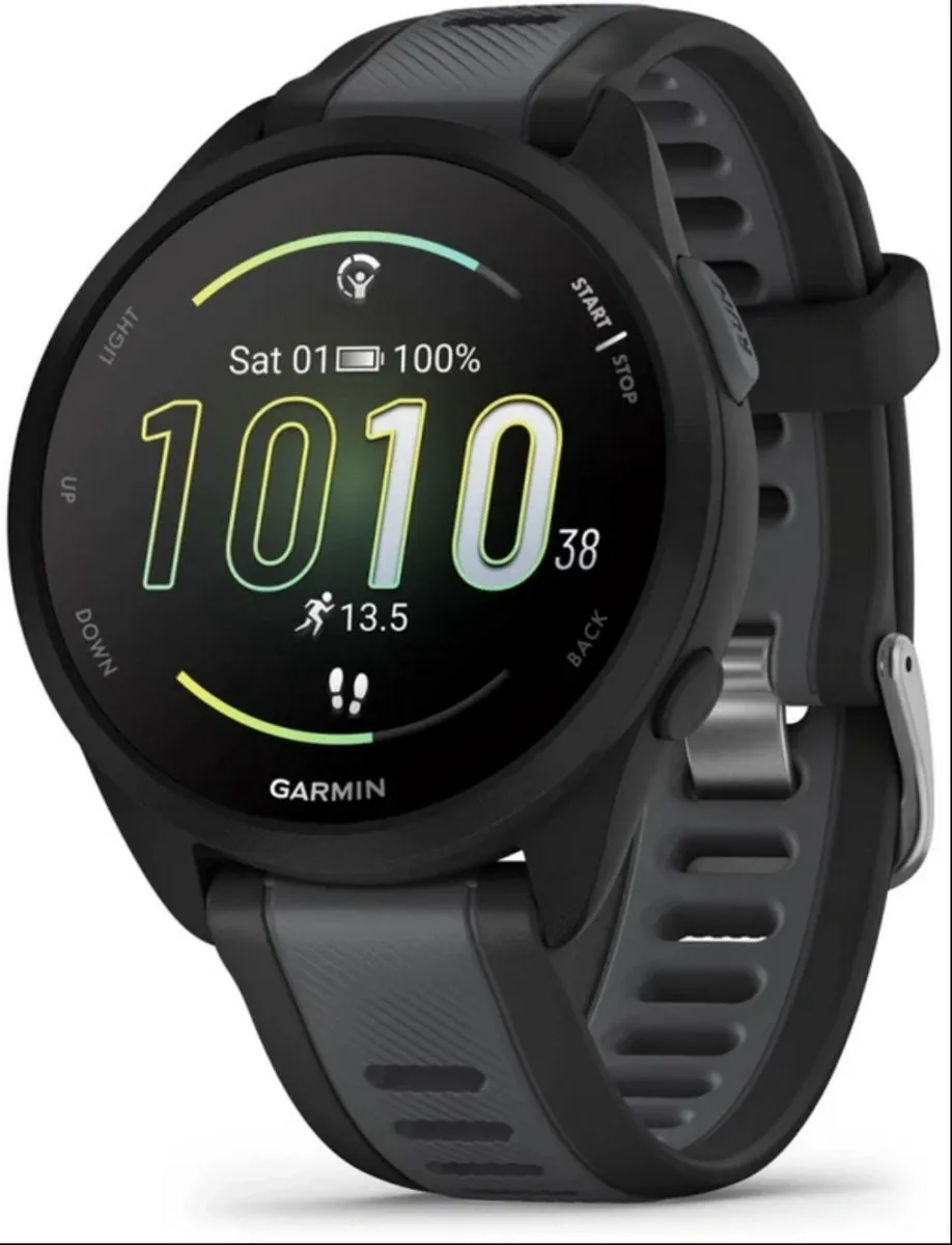 Garmin Forerunner 165 Hardloophorloge - 43mm - Zwart/Grijs