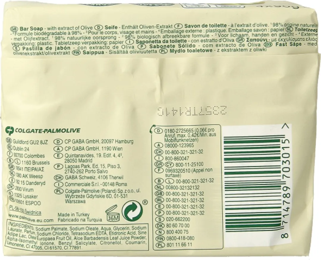 Palmolive Naturals Olijf Tabletzeep - 4x90g