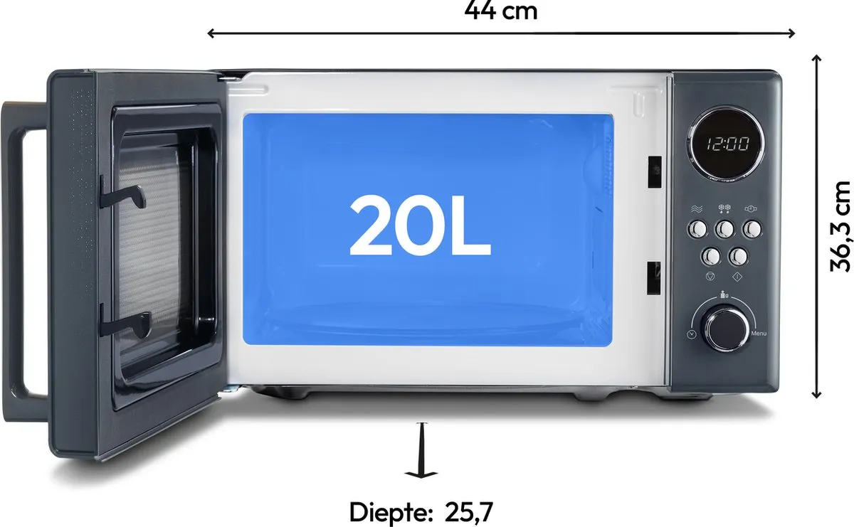 Medion MD15000 Retro Magnetron 800W - 20L - Grijs