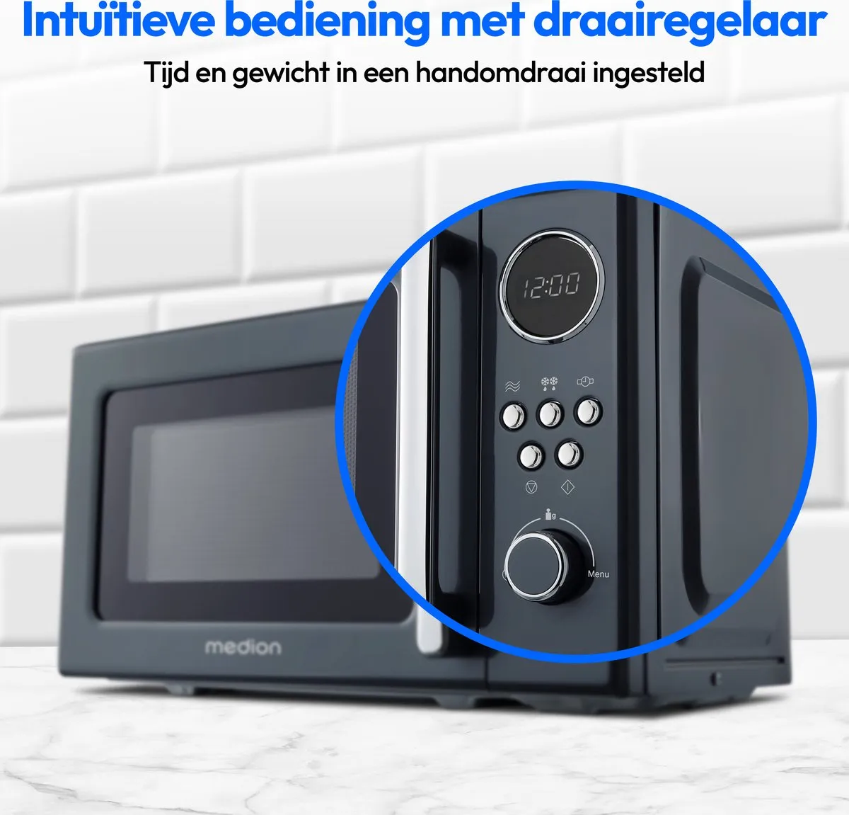 Medion MD15000 Retro Magnetron 800W - 20L - Grijs