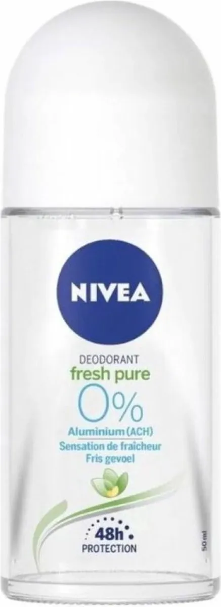 NIVEA Deodorant Roller Pure & Natural Jasmine 50ml - 3 Stuks