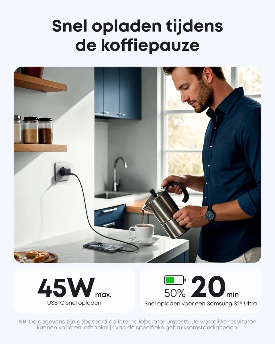 Anker Nano Charger B2692311 45W USB-C - Zwart - afbeelding 6 van 6