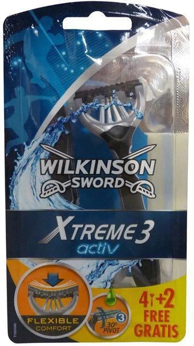Wilkinson Sword Xtreme 3 Active 4 Scheermes - 3 Bladen