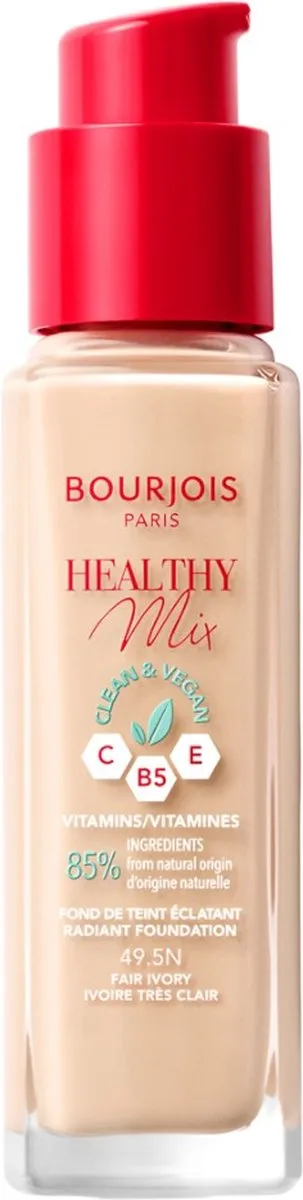 Bourjois Healthy Mix Clean Vegan Foundation 49.5 Fair Ivory 30ml