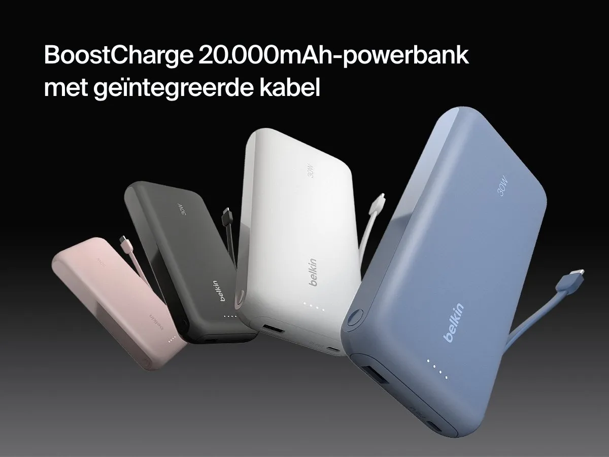 Belkin BoostCharge 20.000mAh Powerbank 30W - Blauw