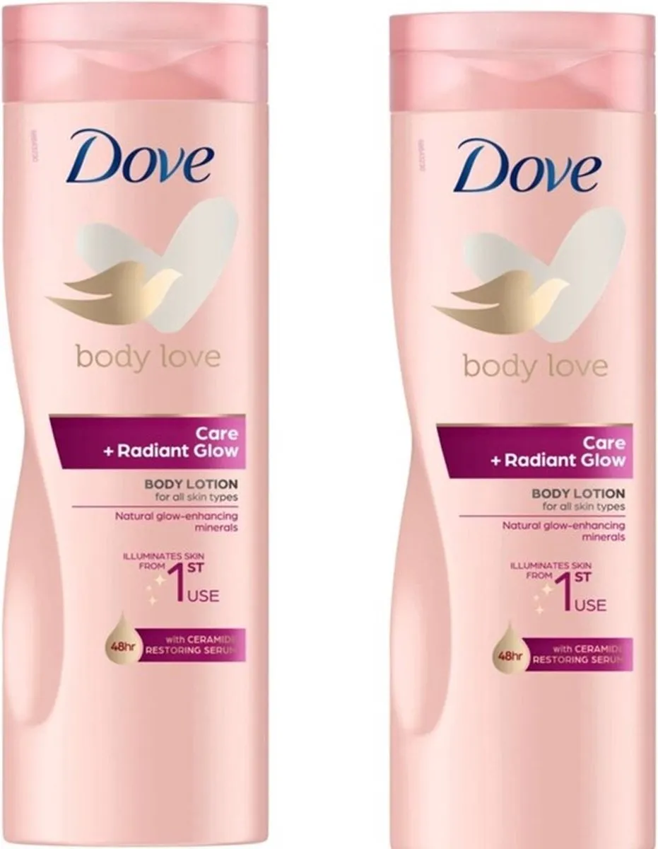 Dove Body Love Care + Radiant Glow Bodylotion 800ml - 2 Stuks