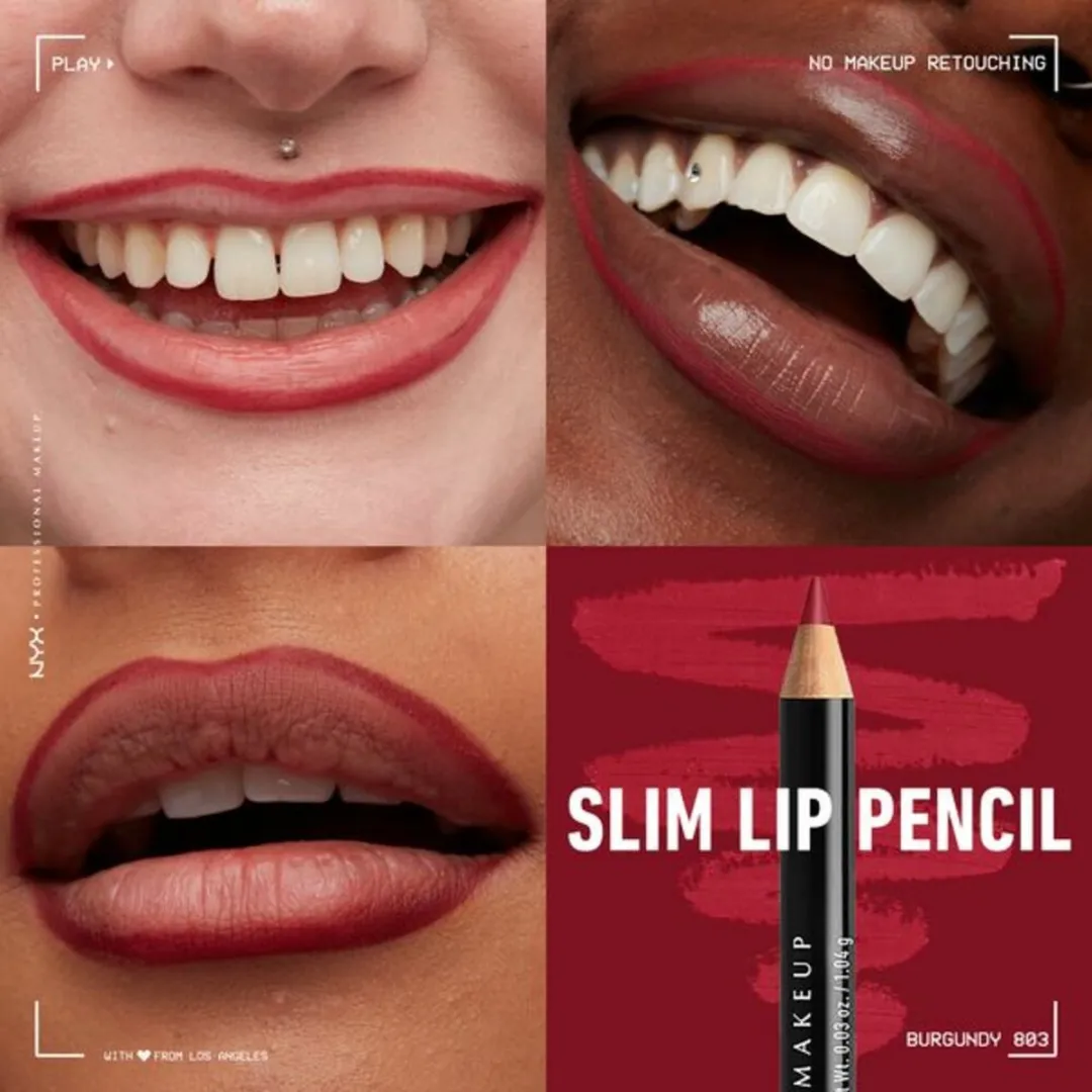 NYX Professional Makeup Slim Lip Pencil - Burgundy