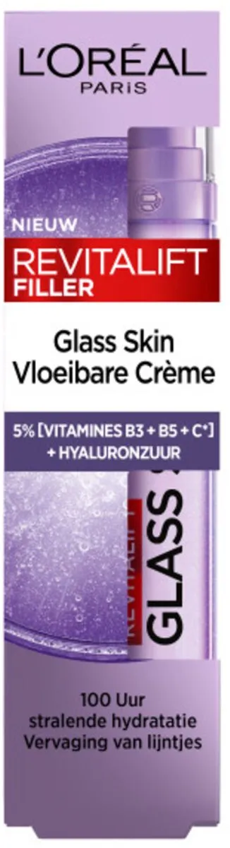 L'Oréal Revitalift Filler Glass Skin Vloeibare Crème 50ml