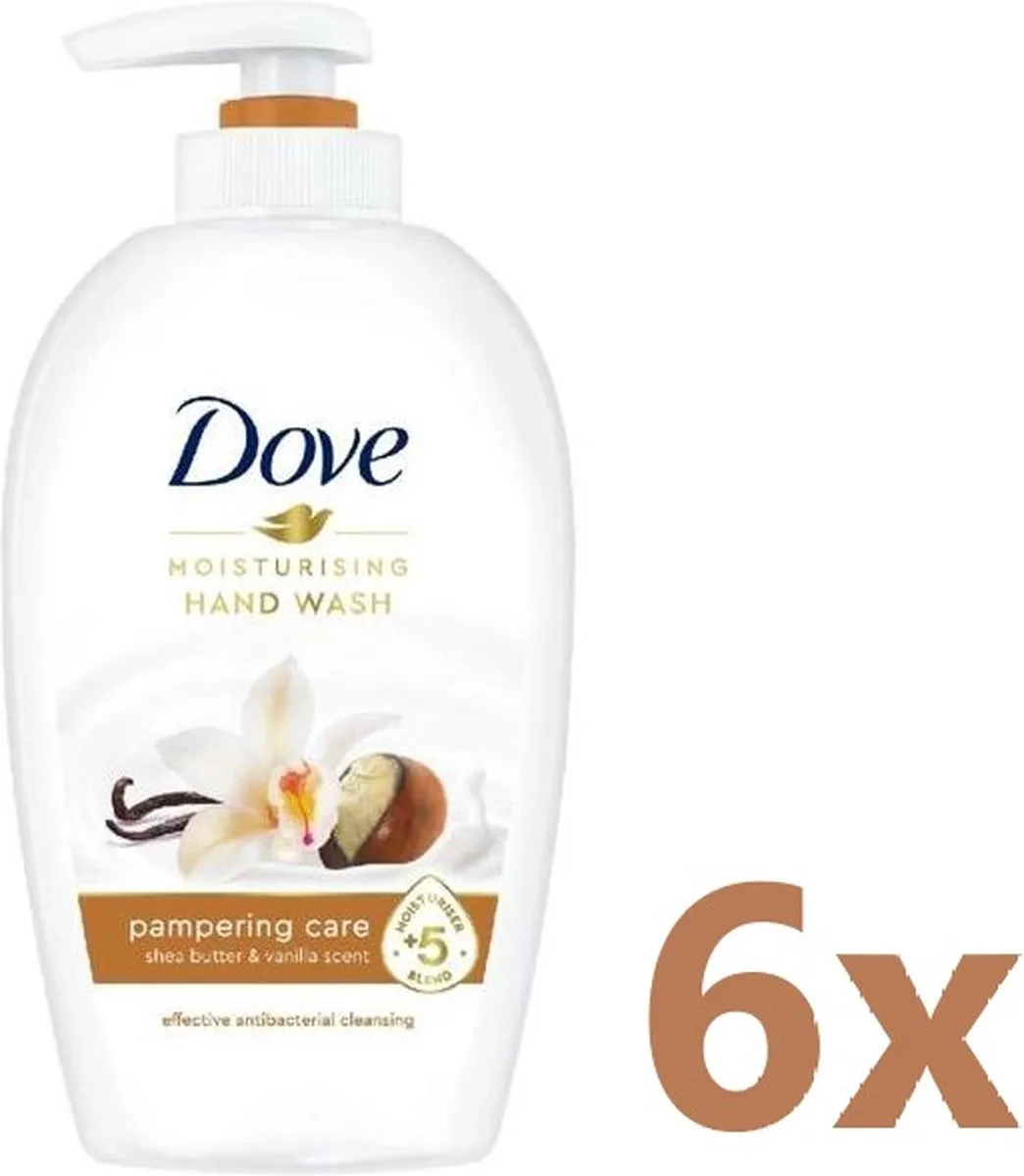Dove Handzeep Shea Butter Pompje 250ml - 6 Stuks