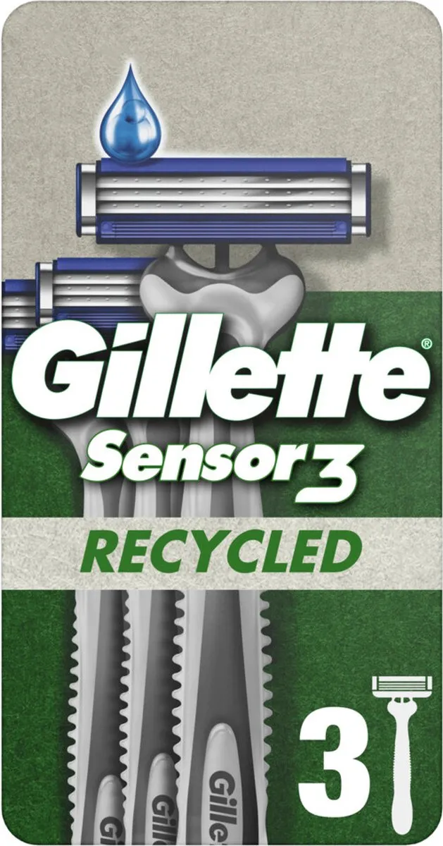 Gillette Sensor3 Wegwerpmesjes 3 Stuks - Blauw/Grijs