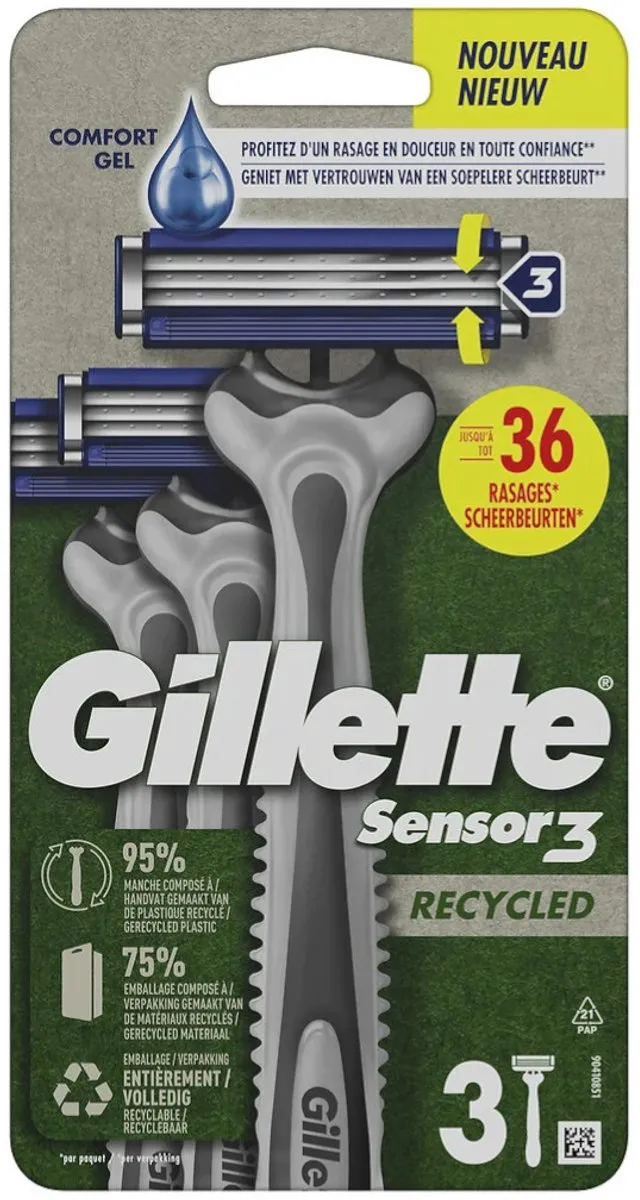 Gillette Sensor3 Wegwerpmesjes 3 Stuks