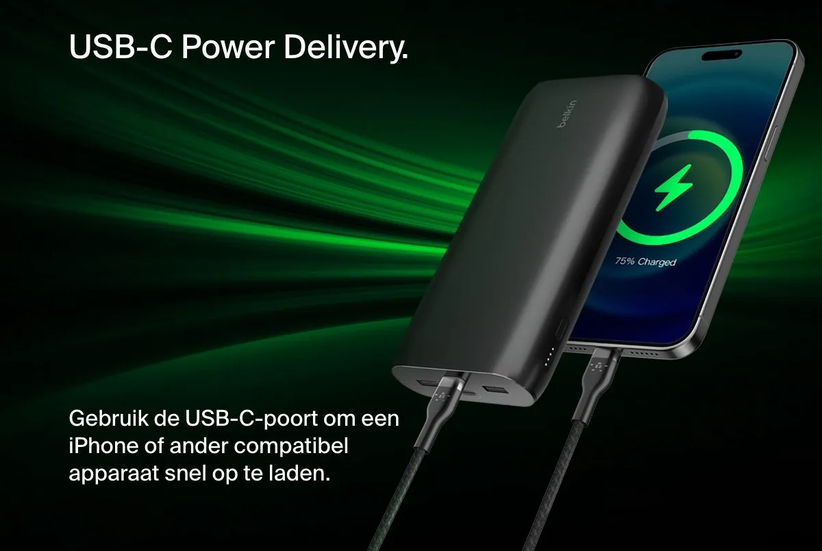 Belkin Boost Charge Powerbank 32W 26800mAh - 4-Poort - Zwart - afbeelding 6 van 6