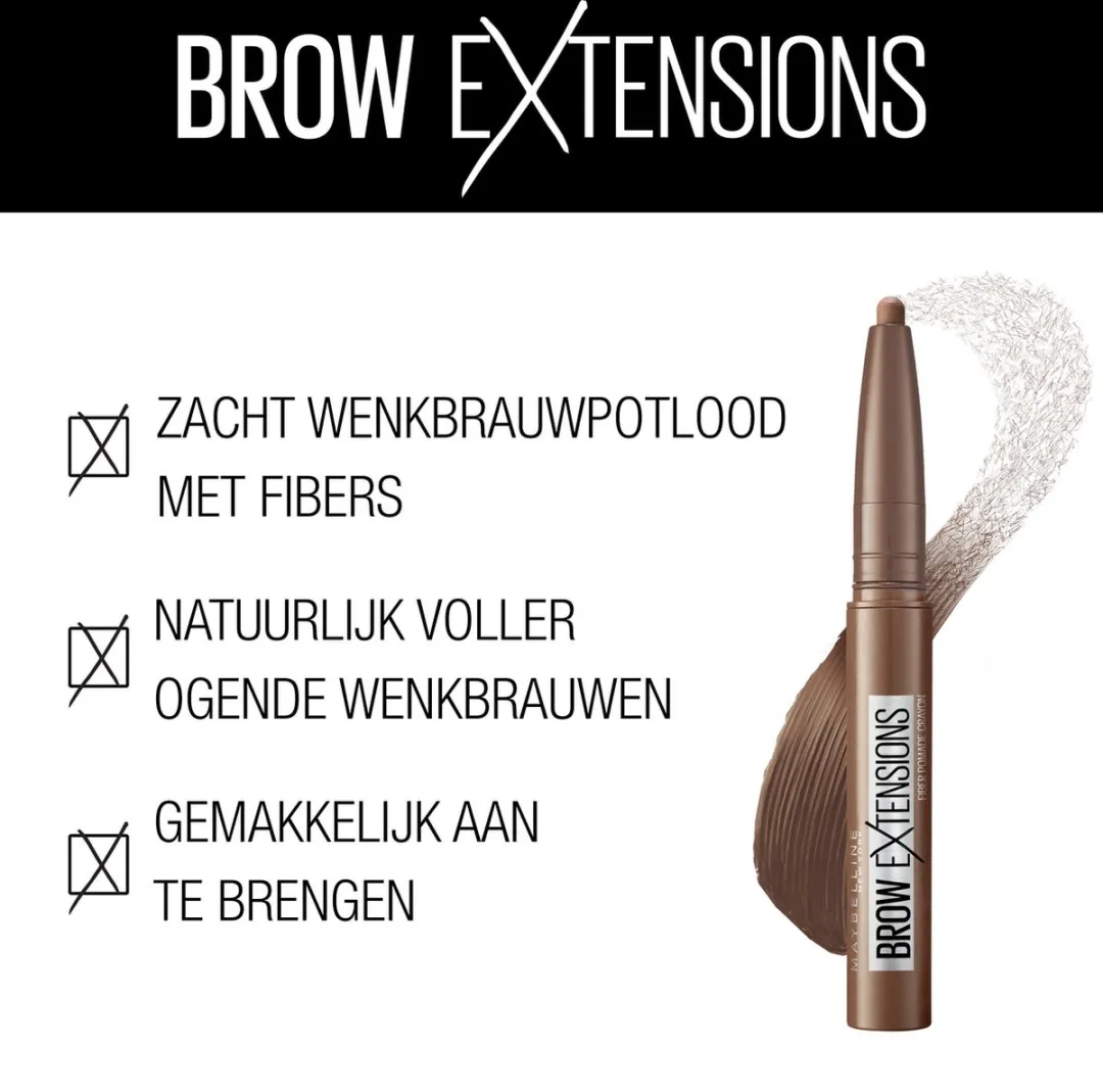 Maybelline Brow Extensions 02 Soft Brown Wenkbrauwpotlood