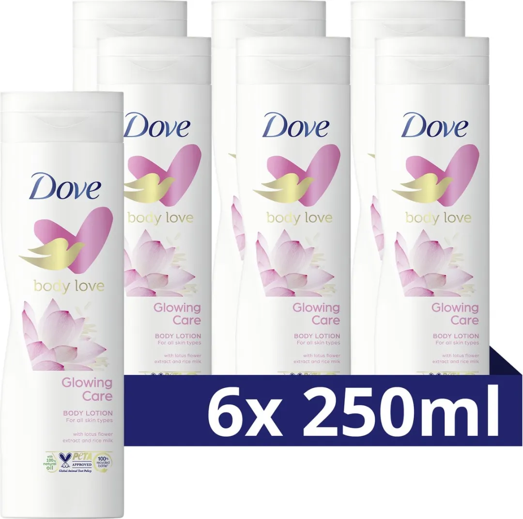 Dove Body Love Bodylotion Glowing Care - 6x250ml
