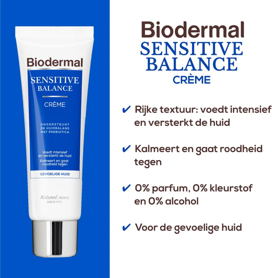 Biodermal Sensitive Balance Crème 50ml - afbeelding 6 van 6