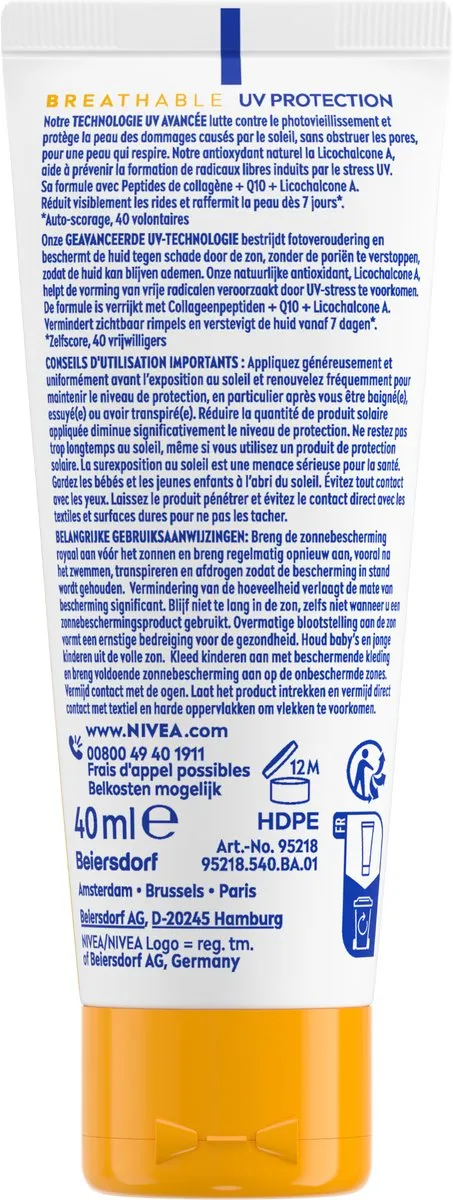 NIVEA SUN UV Face Anti-Age Q10 SPF50 Gezichtcrème 40ml