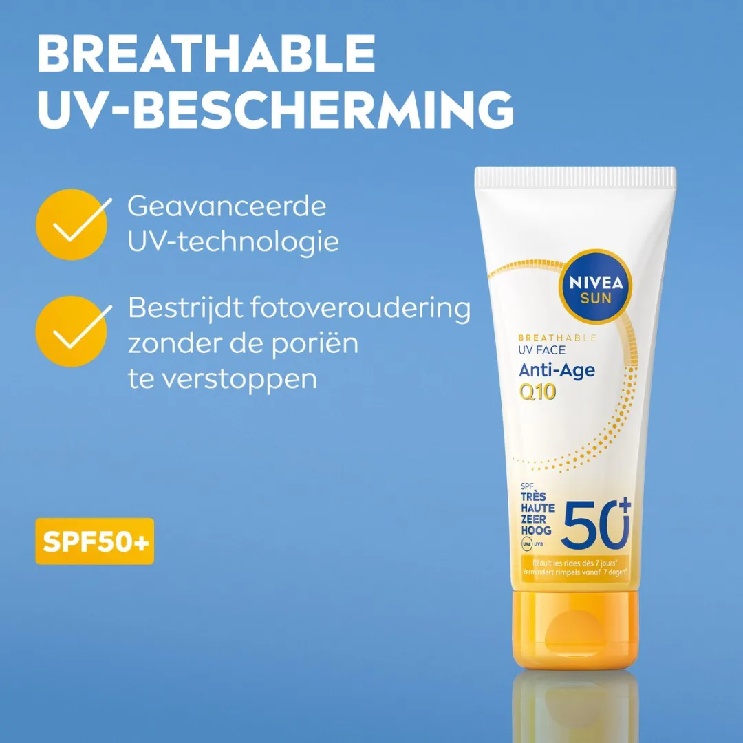 NIVEA SUN UV Face Anti-Age Q10 SPF50 Gezichtcrème 40ml