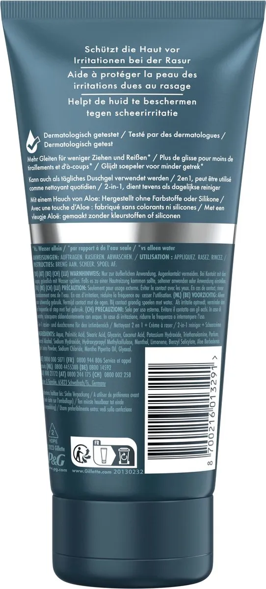 Gillette Intimate Scheercrème & Reiniger 150ml - afbeelding 6 van 6