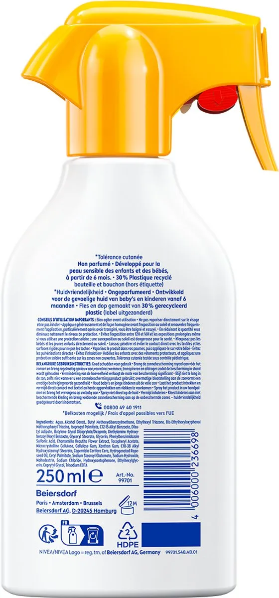 NIVEA SUN Kids & Babies Sensitive Protect Zonnespray SPF50+ 250ml
